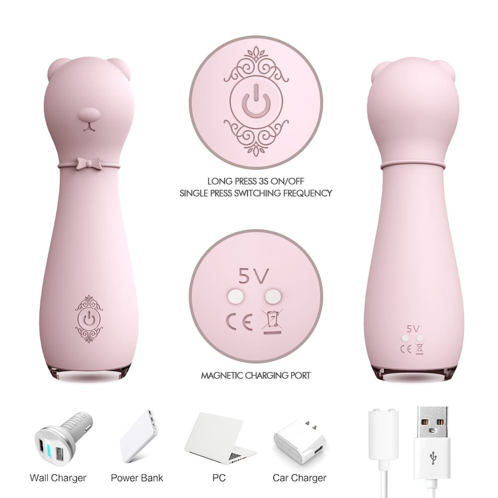 BONNIE bear wand massager full set display
