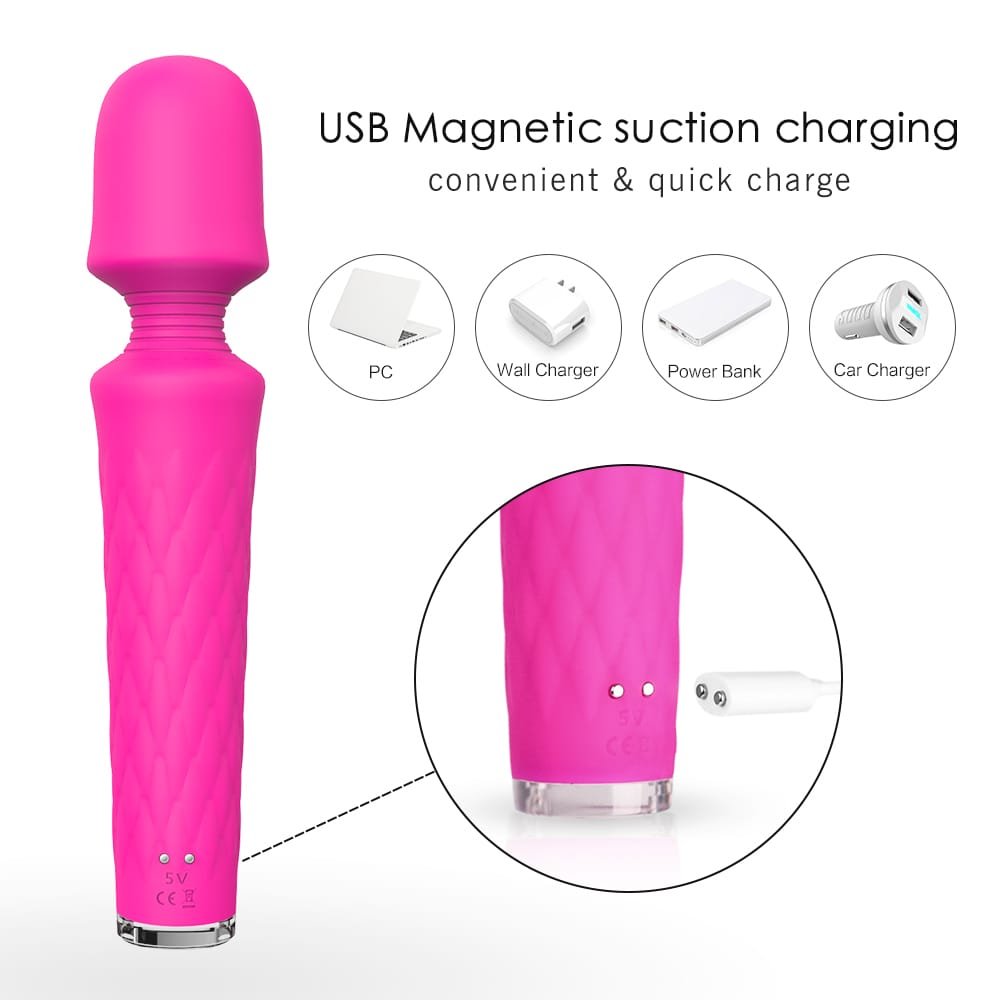 LUNA wand massager full set display