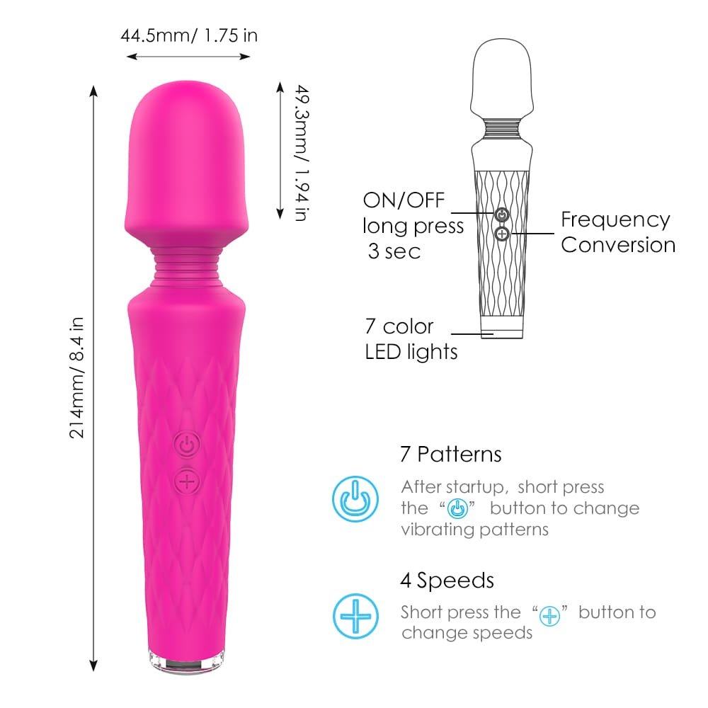 LUNA wand massager soft silicone head