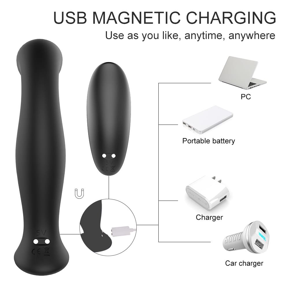 USB charging Jelly anal plug