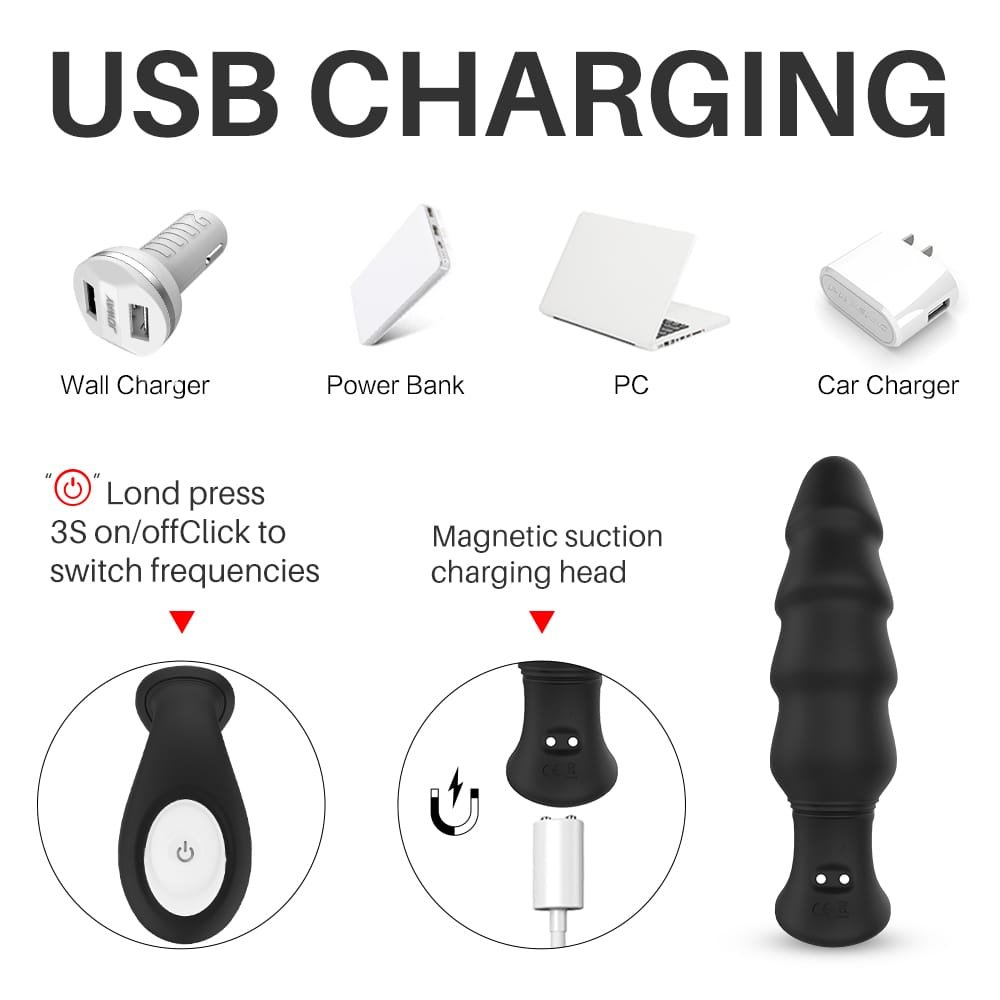USB charging Dragon anal plug