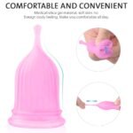 UltraComfort Large Menstrual Cup size comparison with tampons