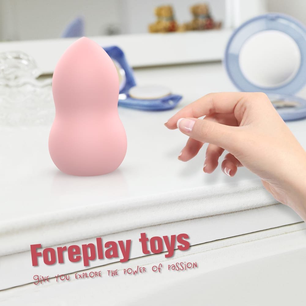 Travel-friendly Peach vibrating egg size