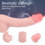 Lifelike texture of Baron realistic silicone dildo