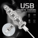 Gude stainless steel anal plug charging scene