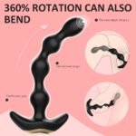 Flexible bend feature of Austin anal beads