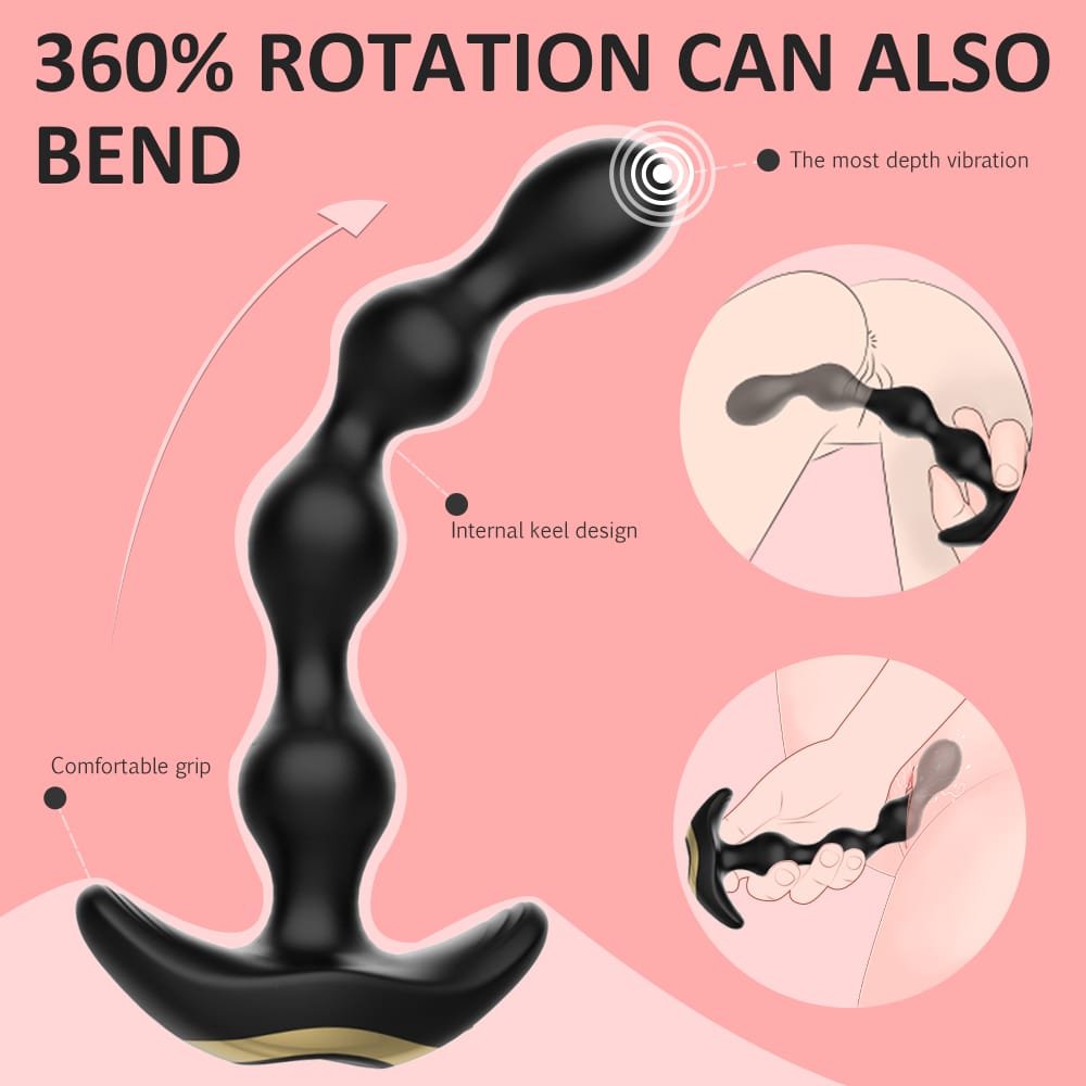 Flexible bend feature of Austin anal beads