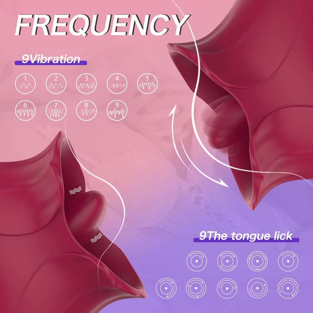 Vibration modes of French Kiss rose tongue vibrator