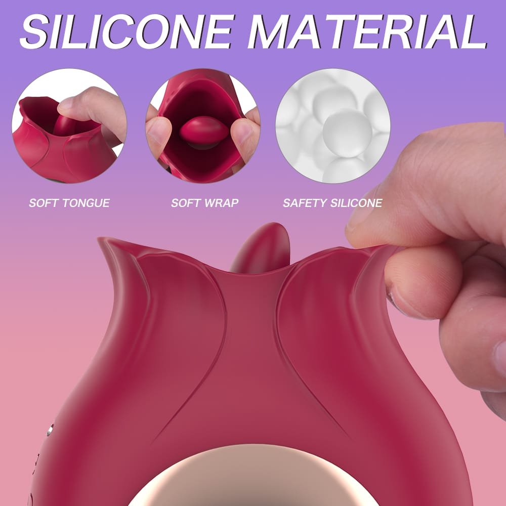 French Kiss rose tongue vibrator lifestyle scene