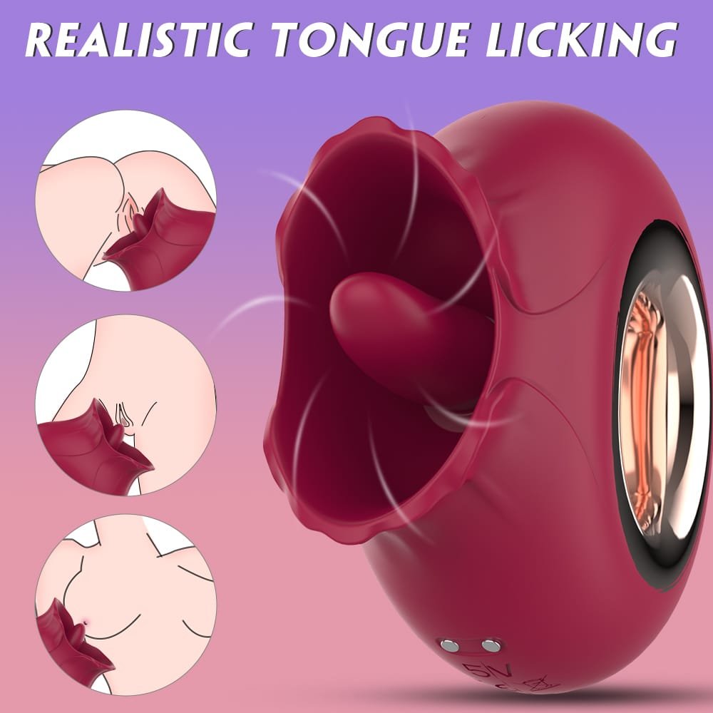 Rose tongue detail of French Kiss vibrator