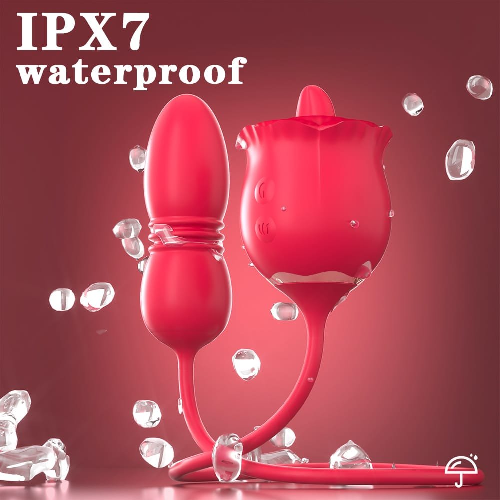 Waterproof Voluptuous Flower-13 rose licking and thrusting toy