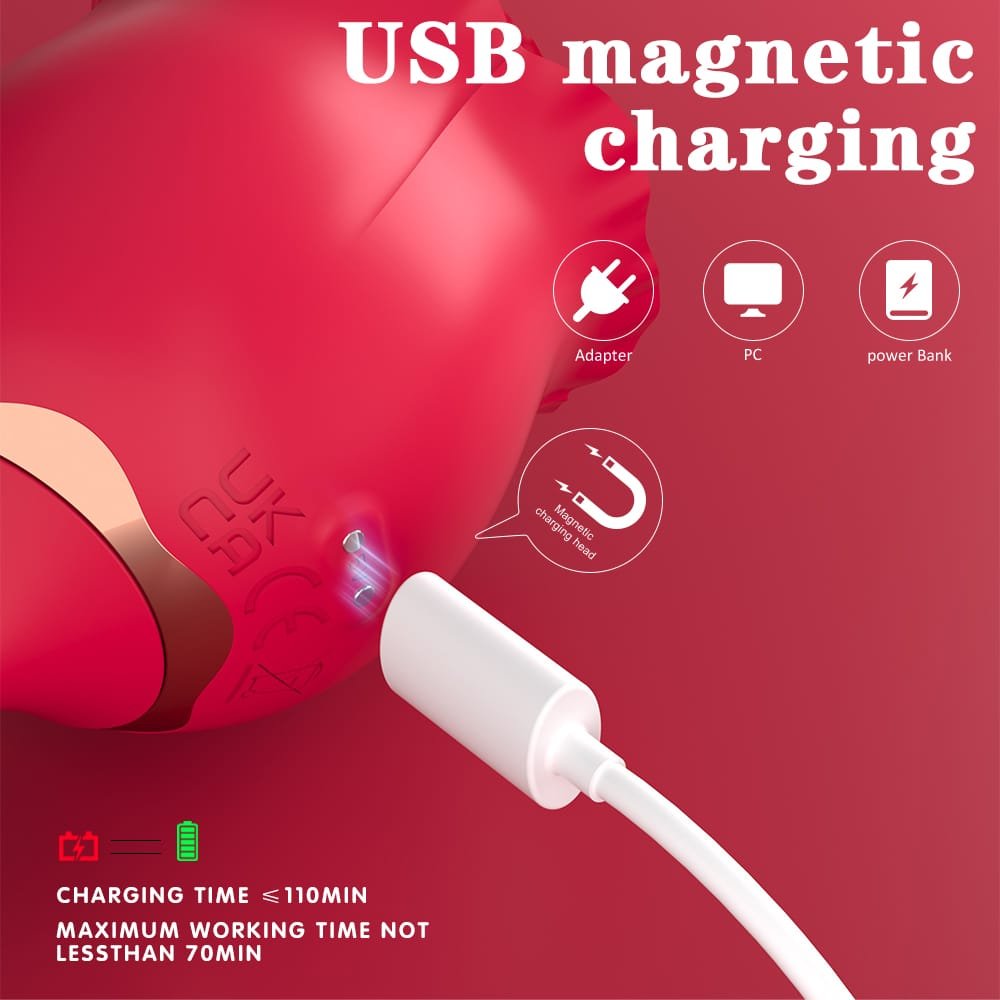 USB magnetic charging Voluptuous Flower-13 rose toy