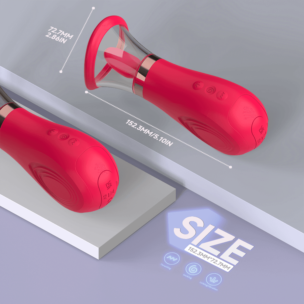 Sibyl tongue licking sex toy size dimensions