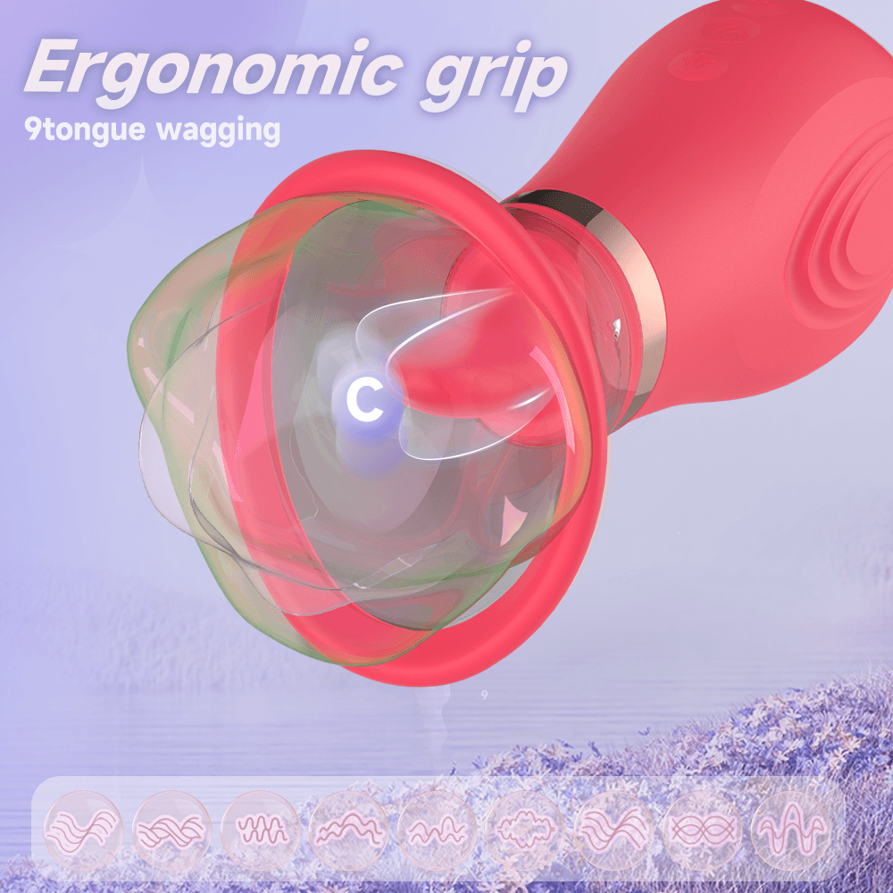Sibyl vibrator tongue licking feature detail