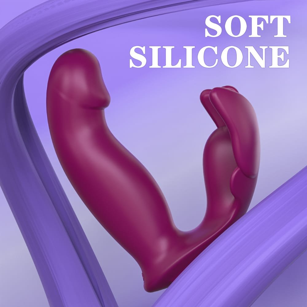 Body-safe silicone of Black Angel butterfly vibrator