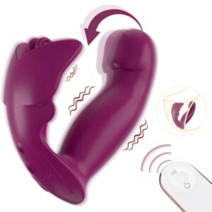Black Angel Clutching Butterfly Wearable Vibrator main product image
