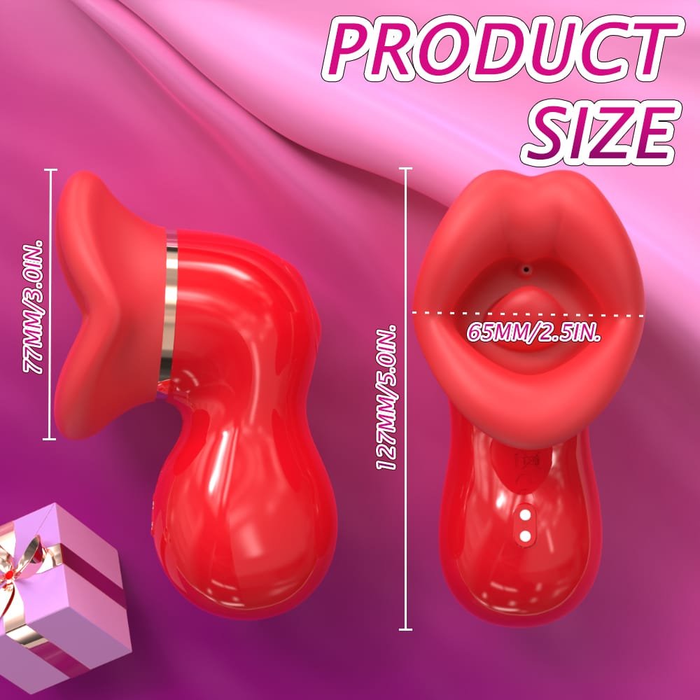 LickWave tongue vibrator size dimensions