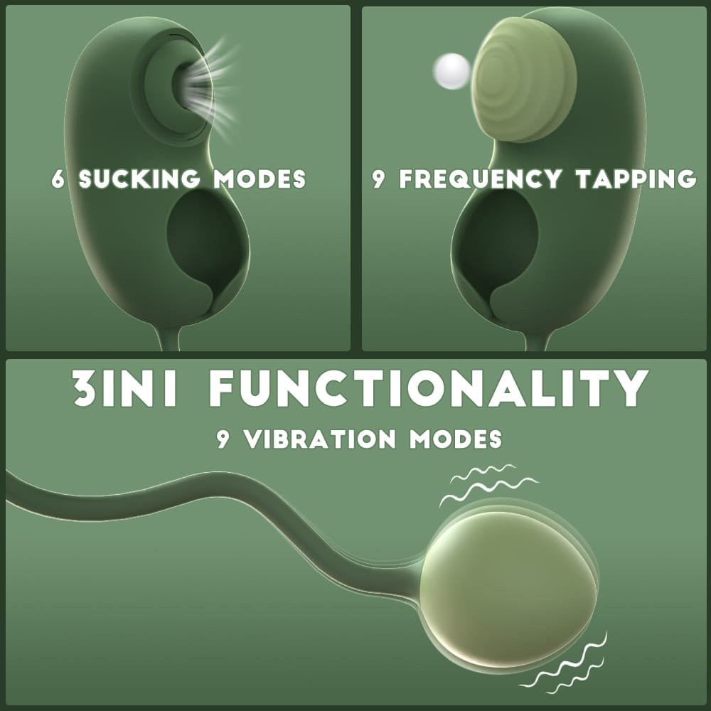 Pea Pod bean vibrator green color detail
