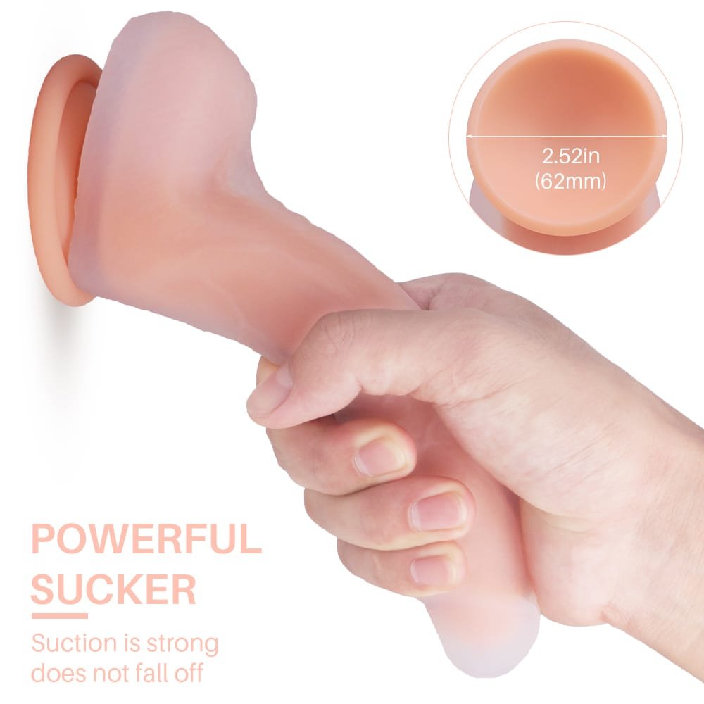 Strong suction cup base of Bend It Real Dual Layer Dildo