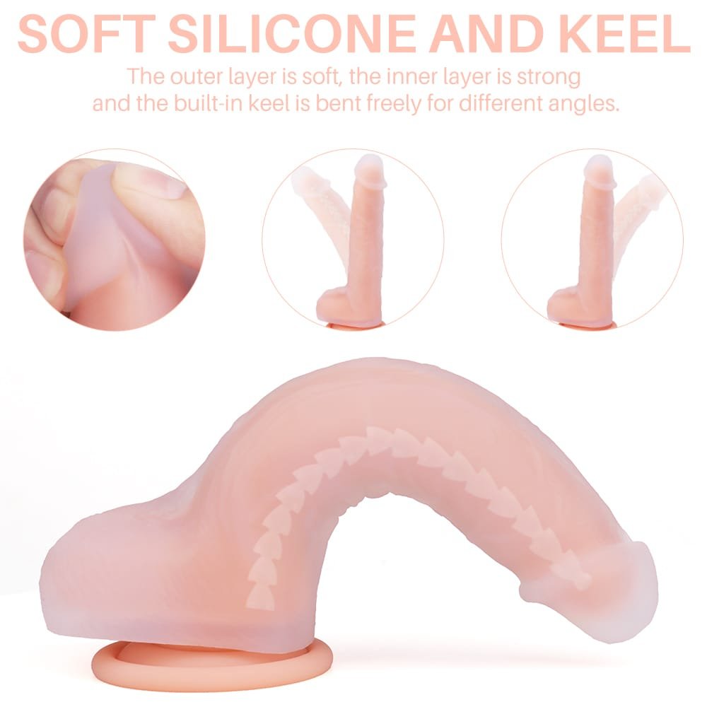Soft silicone texture of Bend It Real Dual Layer Dildo