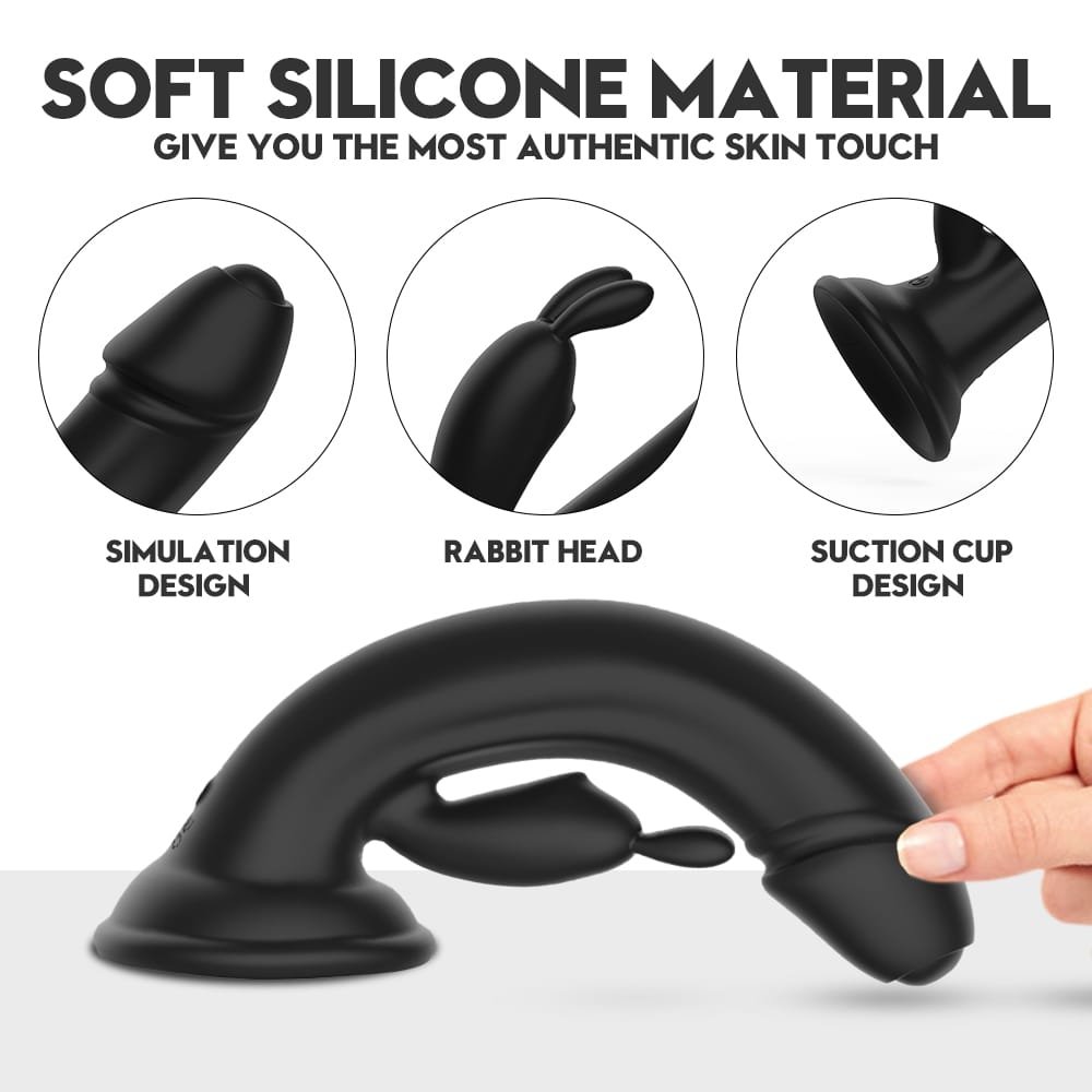 Body-safe silicone material of Dual Shock Dildo Vibrator