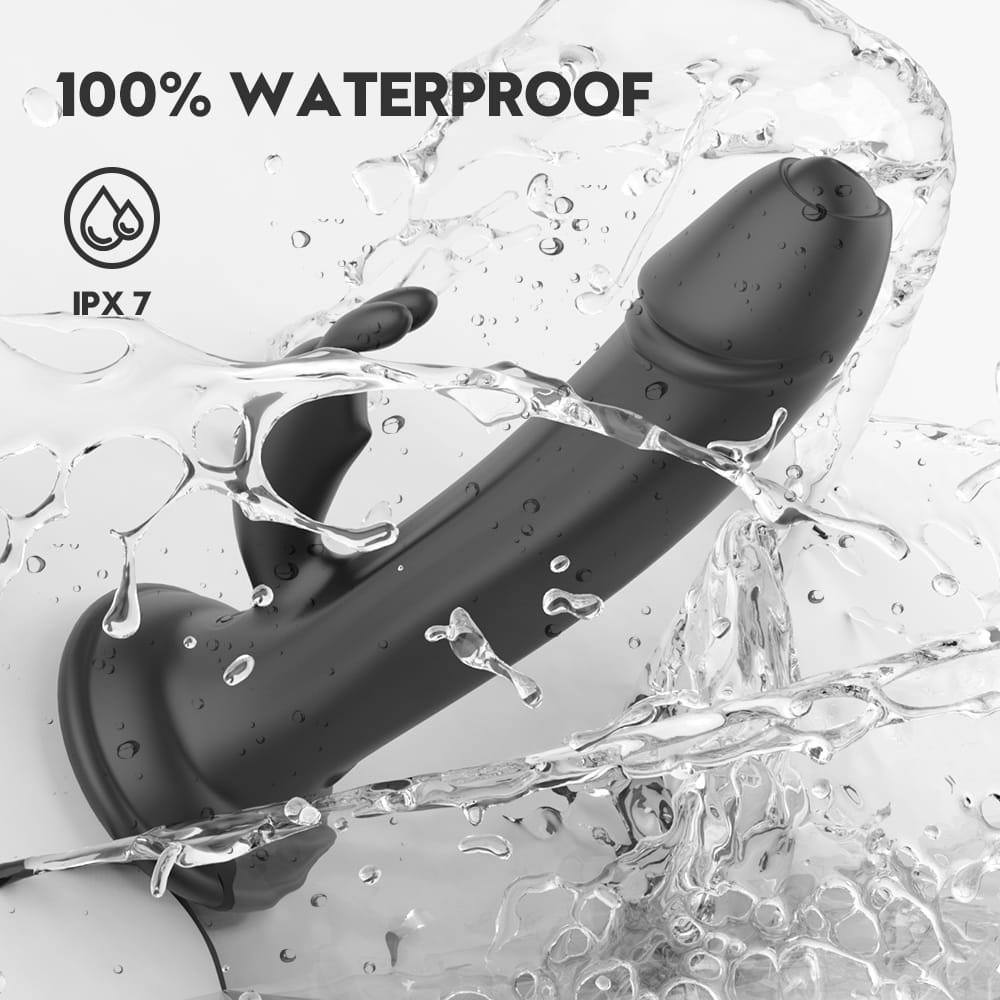 Waterproof Dual Shock RealFeel Suction Dildo Vibrator