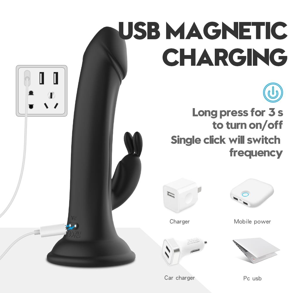 USB charging Dual Shock RealFeel Suction Dildo