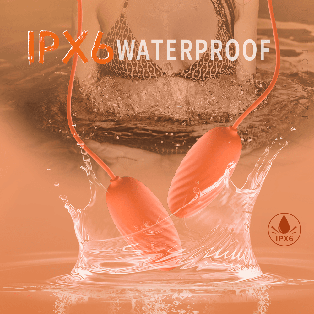 Waterproof HelixCharge double silicone vibrating egg