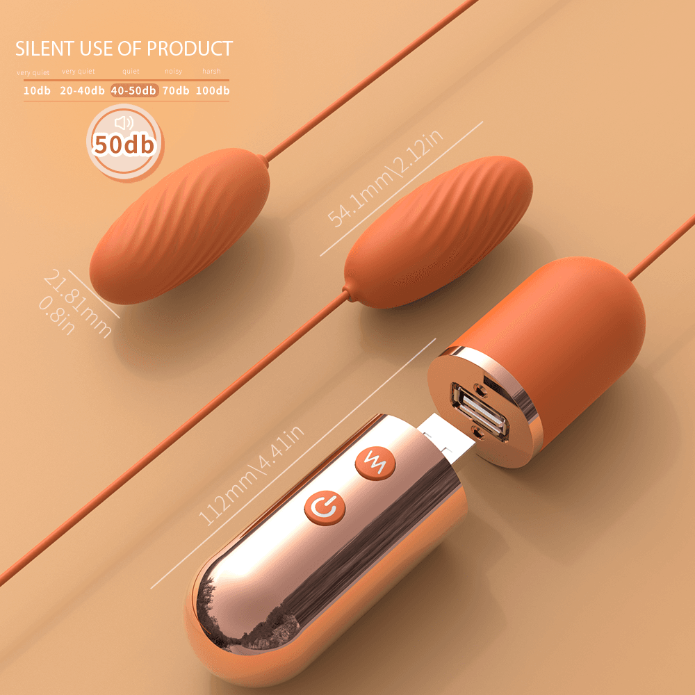 Waterproof HelixCharge double silicone vibrating egg