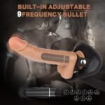 Croods-3 waterproof silicone strap on dildo in use