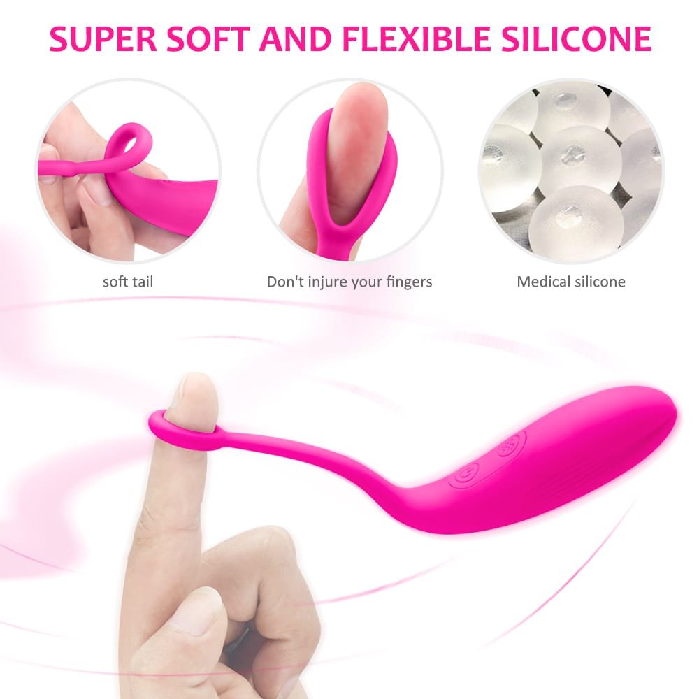 Soft silicone texture of whale-inspired vibrating egg