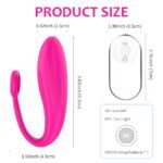 Size dimensions of whale-inspired remote vibrating egg